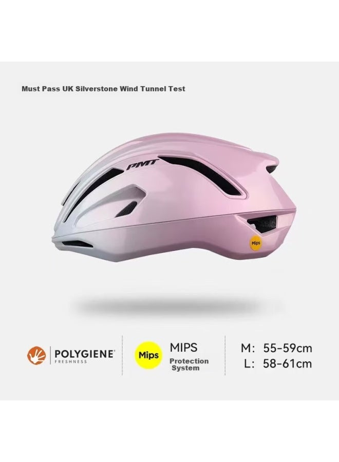 Pmt Mips Cycling Helmet Bicycle Road Helmet Uni Safety Helmet Kora3.0 Luminous Pink L Size - Image 1