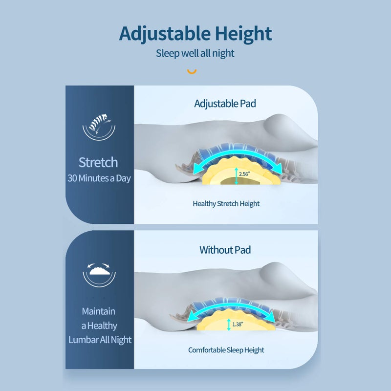 RESTCLOUD Adjustable Lumbar Support Pillow for Sleeping Memory Foam Back Support Pillow for Lower Back Pain Relief and Sleeping, Lumbar Support Pillow for Bed and Chair - Image 3