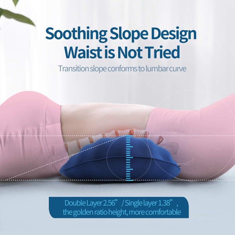 RESTCLOUD Adjustable Lumbar Support Pillow for Sleeping Memory Foam Back Support Pillow for Lower Back Pain Relief and Sleeping, Lumbar Support Pillow for Bed and Chair - Image 4
