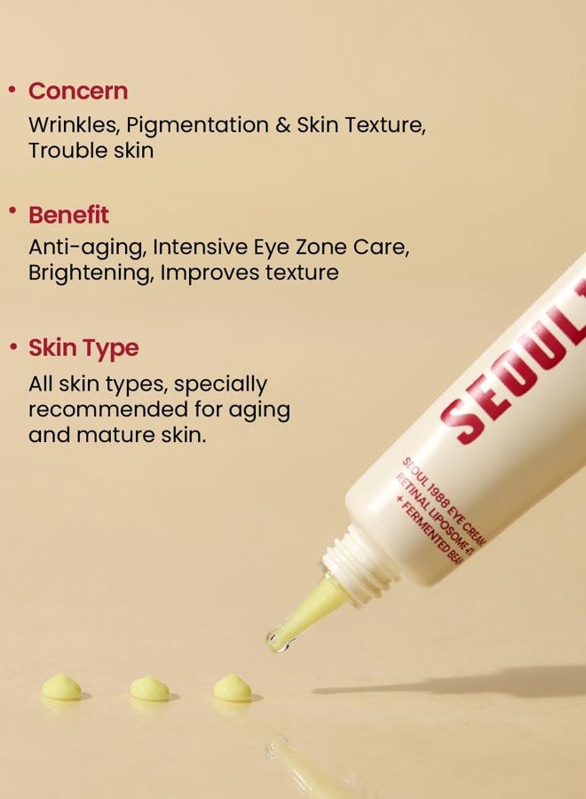 K-SECRET KSECRET SEOUL 1988 Eye Cream : Retinal Liposome 4% + Fermented Bean, 30ml/1.01 fl.oz. - Image 4