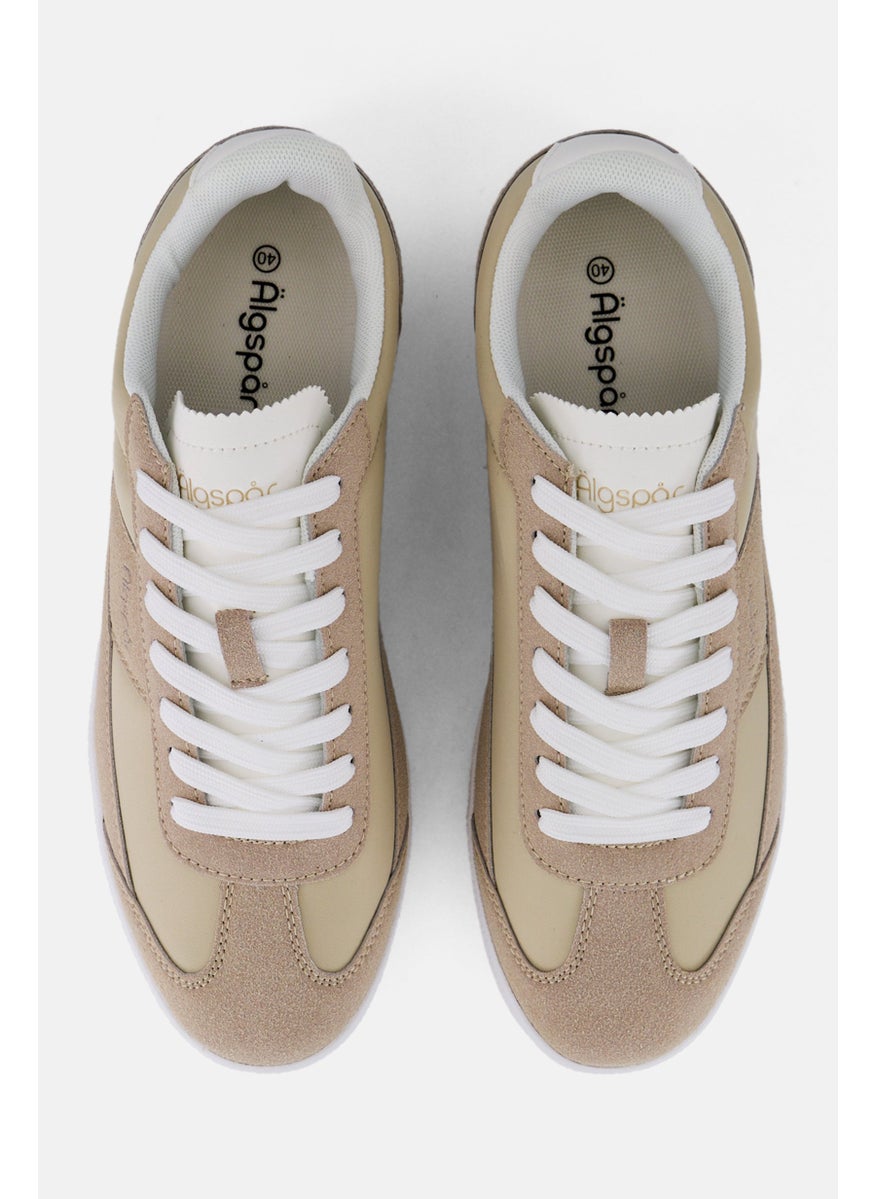 Algspar Men Suede Lace Up Shoes, Beige  - Image 2