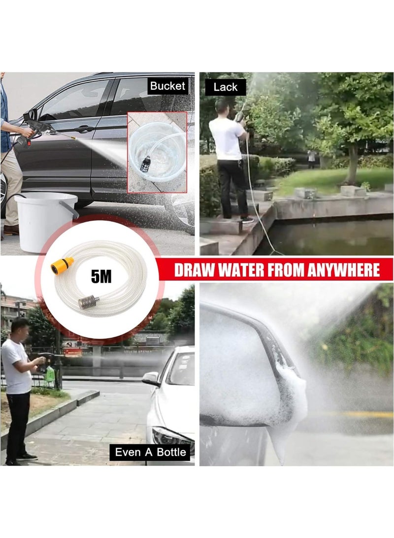 24V Cordless Portable Electric Pressure Washer, 200W, 30 Bar, Lithium, with Foam Generator Nozzle and Water Pump - Image 3