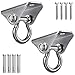 BeneLabel 2 Pack Stainless Steel 180 Swing Hooks Heavy Duty 1000 LB Capacity 4 Screws 4 Expansion Bolts for Wooden Concrete Ceiling Mount for Hammock Porch Yoga Punching Bag - Image 3