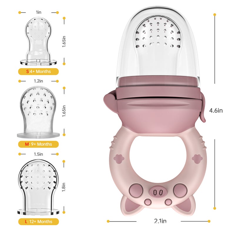 kismube Baby Fruit Feeding Teether Chew Bag with Silicone Nipple - Safe & BPA-Free for Infants 3-6 Months - Image 1