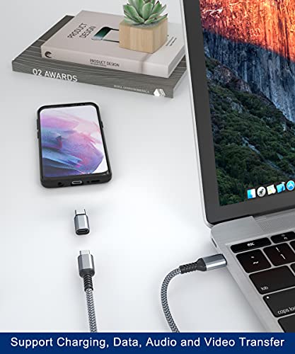 Basesailor USB Type C Extension Adapter 3P,PD USBC 3.1 Gen2 Female to Male Extender Converter,Thunderbolt 3 Extended Connector for iPhone 17 16 Pro Max,Otterbox Case,MacBook Air,Samsung S25 S24 S23 - Image 4