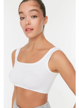 Tena Women's White Thick Strappy Crop Tank Top  - Image 1
