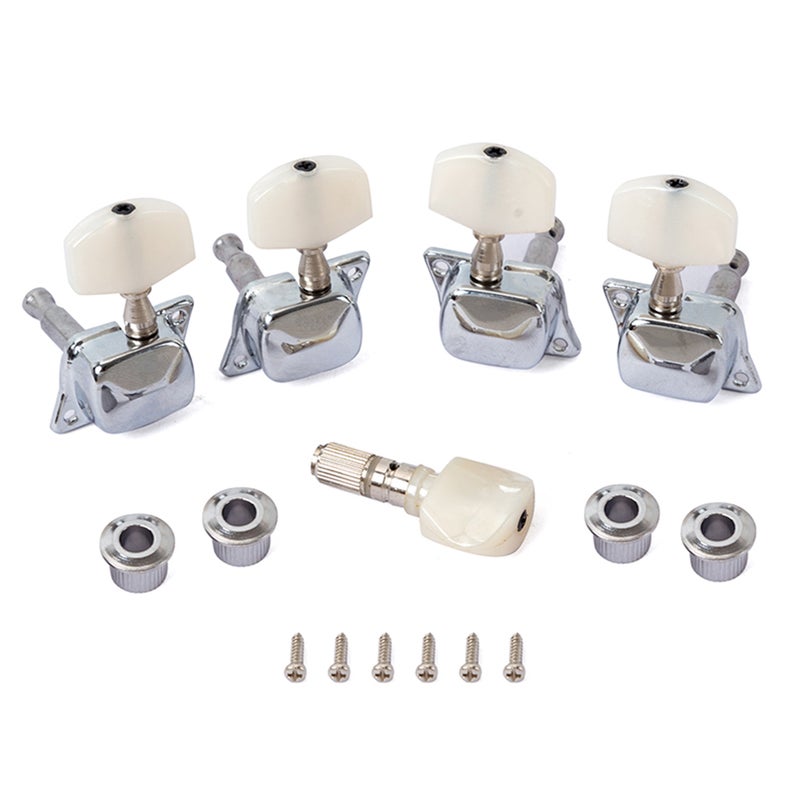 10 Pcs Banjo Semi-closed Machine Tuning Tuner Peg Key with 4 Bushing for Banjo Guitar ( ) - Image 1