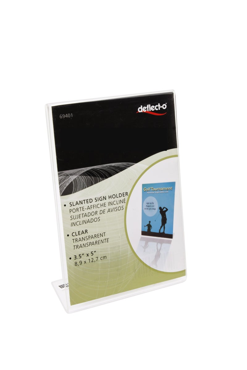 Slanted Sign Holder (L-shape) 8.89 X 12.7 cm