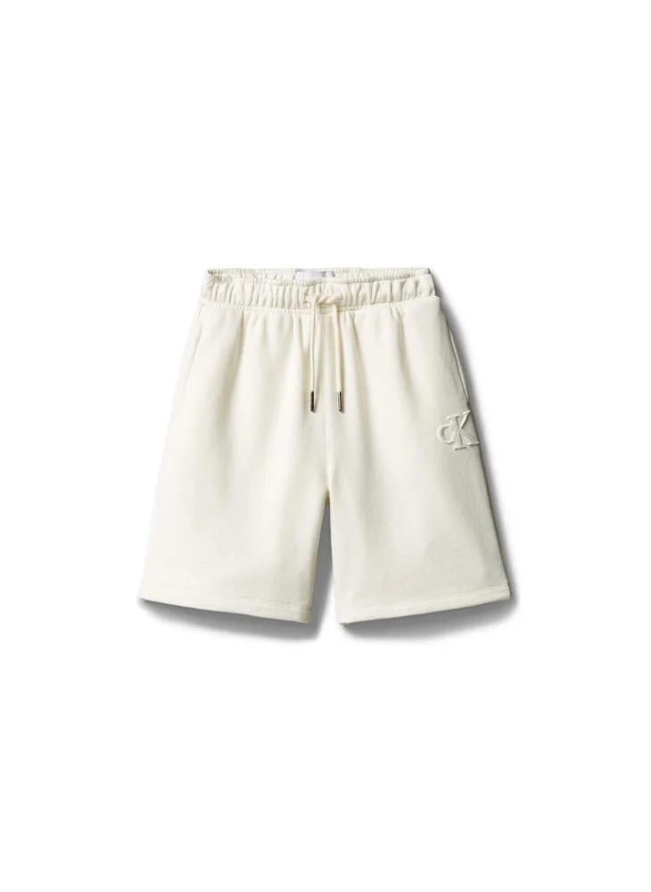 Calvin Klein Jeans Tofu Flock CK Monogram Sweat Shorts for Men | Best Price UAE