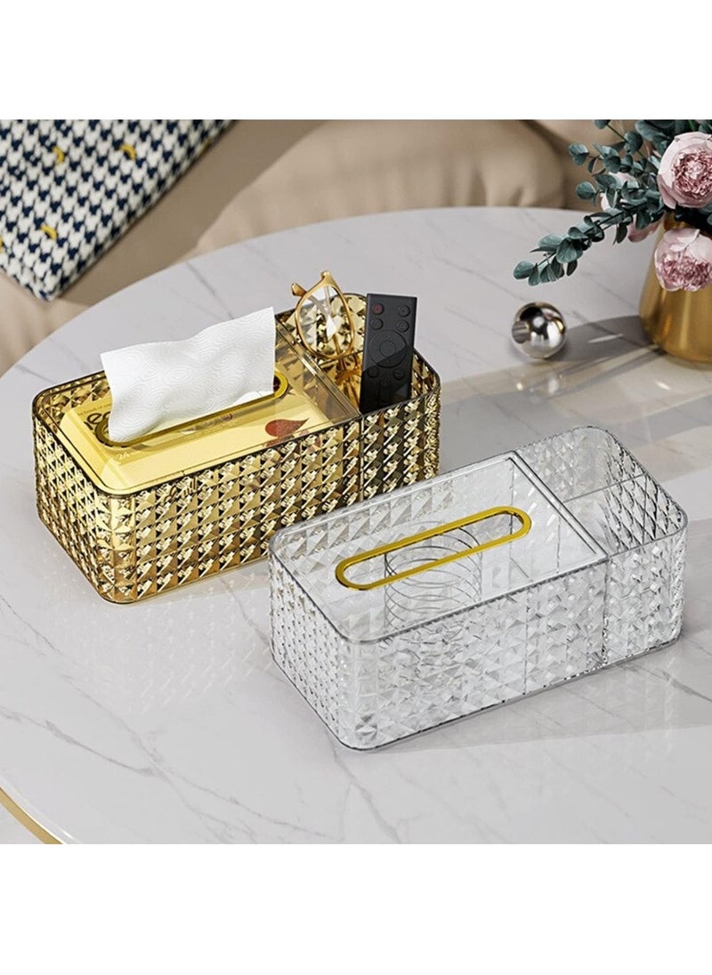 Generic - Crystal Tissue Box with Artificial Paper Holder for Home Decor - Image 1