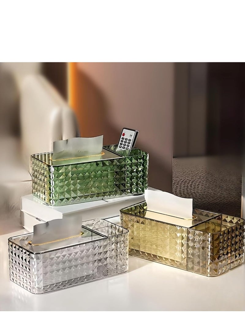 Generic - Crystal Tissue Box with Artificial Paper Holder for Home Decor - Image 1