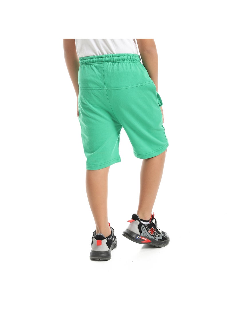 Andora A Stylish Trend With Sided Pockets Light Blue Short_Green - Image 3