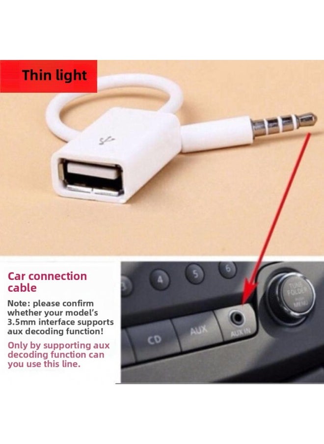 Computer Host Notebook Listening USB Male 30 To 35mm Female Audio Adapter Audio Recording-Color:Usb Male To 3.5 Headphone Cable [2 Pieces]  - Image 5