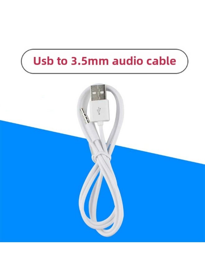 Computer Host Notebook Listening USB Male 30 To 35mm Female Audio Adapter Audio Recording-Color:Usb Male To 3.5 Headphone Cable [2 Pieces]  - Image 1