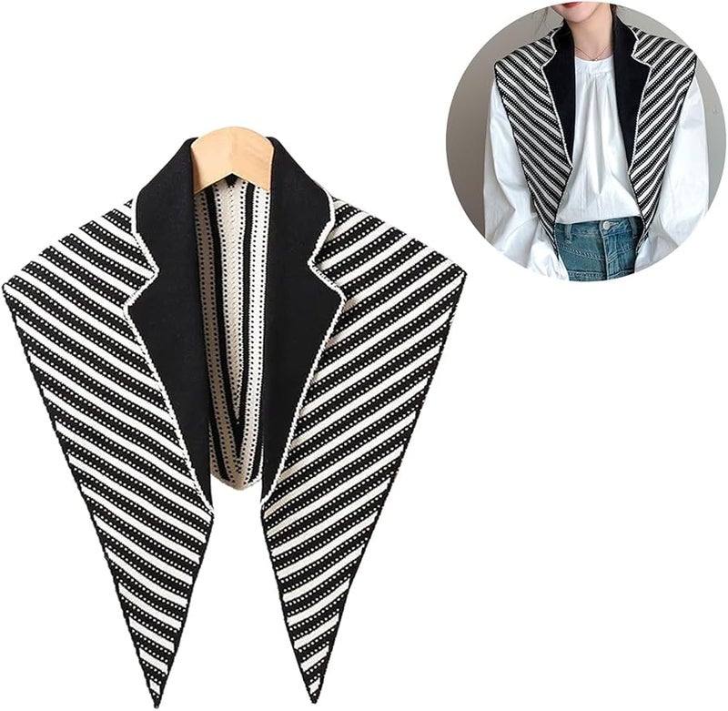 Soft Cotton Knitted Shawl Wrap Unisex Fashion Accessory Size As Shown - Image 3