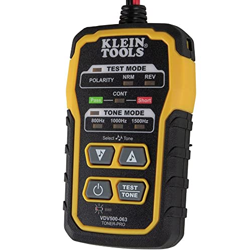 Klein Tools مولد نغمة كلاين تولز VDV500-063 لاختبار استمرارية الأسلاك للإنترنت، الهاتف، السماعات، الكوكس، الفيديو، وبيانات الكابلات RJ45، RJ11، RJ12 - Image 3