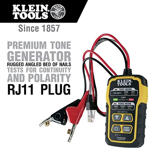 Klein Tools مولد نغمة كلاين تولز VDV500-063 لاختبار استمرارية الأسلاك للإنترنت، الهاتف، السماعات، الكوكس، الفيديو، وبيانات الكابلات RJ45، RJ11، RJ12 - Image 2