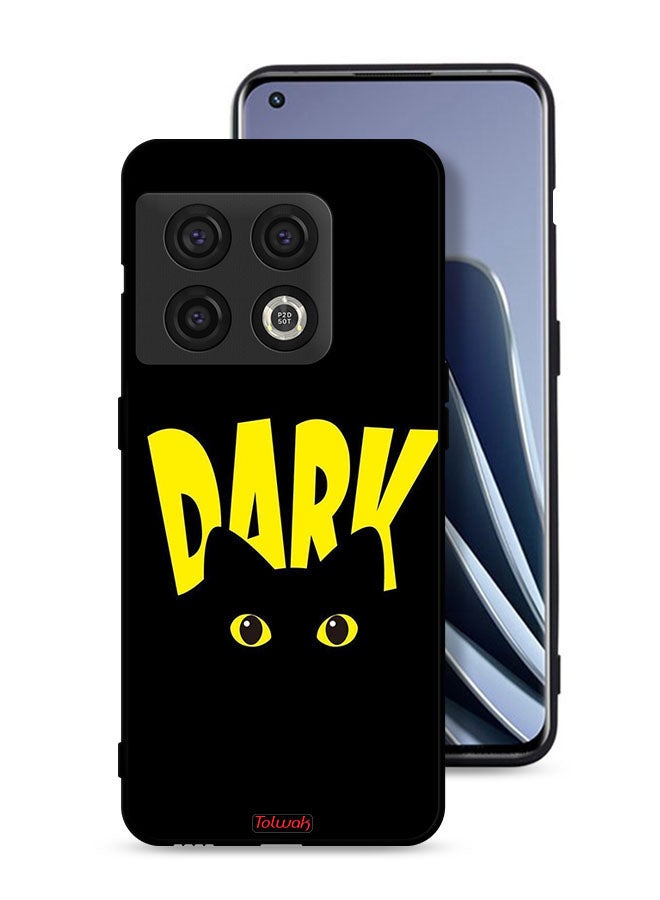 Tolwak OnePlus 10 Pro 5G Protective Case Cover Dark Cat - Image 1