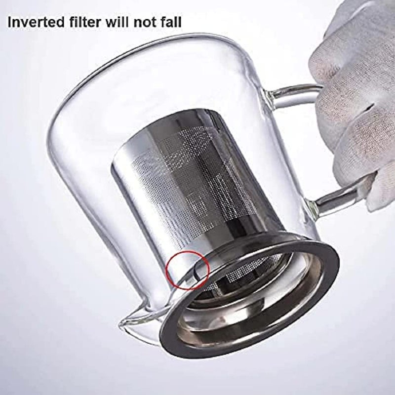 ROSEFINCH Glass Tea Kettle Glass Tea Pot with Stainless Steel Infuser Strainer for Coffee Juice Loose Leaf Tea Glass Kettle for Tea Coffee Juice Tea Serving Pot 1 Pcs 750 ml_ Clear - Image 5