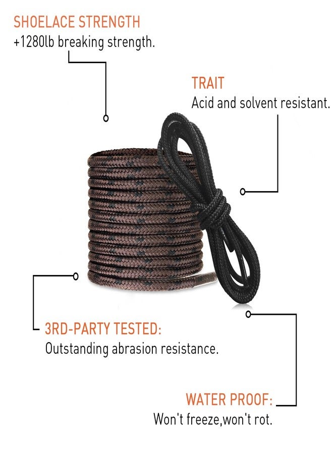 NDTEZUGT Unbreakable Boot Laces, Heavy Duty Work Round Shoelaces Replacement Shoe Strings, Stronger than Steel or Kevlar, Black, 54”/140cm - Image 4
