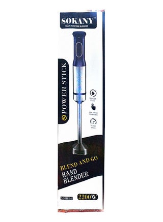 Sokany Stainless Steel Hand Blender 2200 Watt 2 Speeds with Anti-break Cup and Rust-resistant Blade with One Year Warranty - pzsku/Z2AC1AD40F247F40EAE14Z/45/_/1734472089/35a63173-b92f-4b91-aed4-e7d6377d5331
