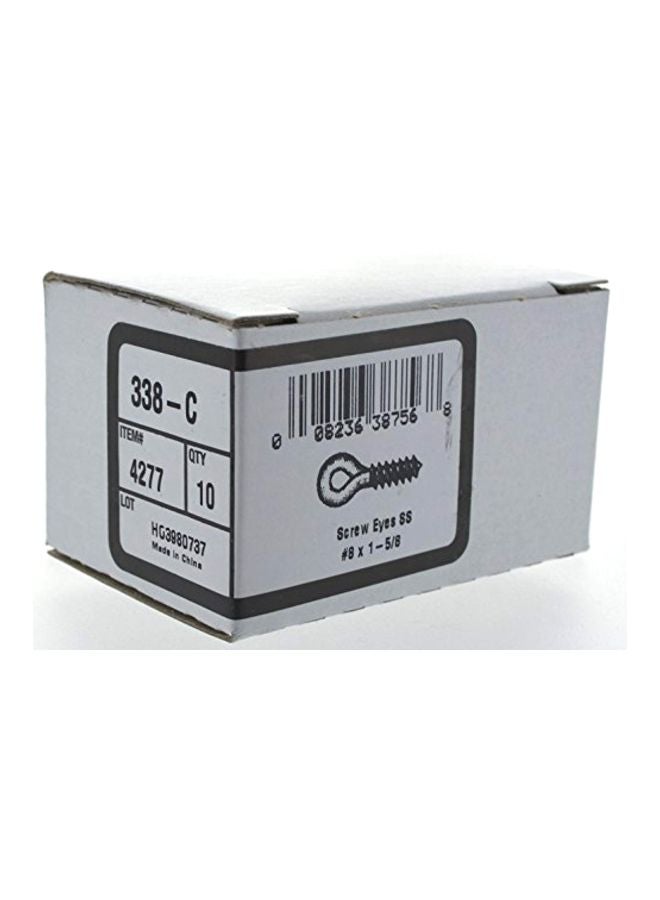 Hillman 4277 Stainless Steel Screw Eyes (#8 x 1-5/8") - 10 pieces - Image 2