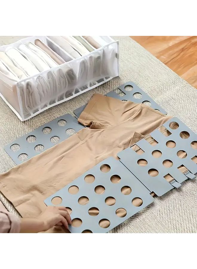 Adjustable Foldable Clothes Folding Board For Adults And Kids Red Durable Plastic Wardrobe Organizer With Multiple Compartments Space Saving Design For T Shirts Shirts Pants Reusable Hand Skills Exercise Tool Bedroom Closet Organization Storage Stackable Solution - Image 3