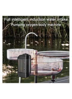 SYOSI Aquarium Air Pump, Fishing Tank Oxygen Pump, Water Dispenser with Led Light Portable Lightweight Multifunctional Intelligent Sensor Oxygenation Water Pump Fishing Accessories  - Image 5