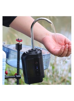 SYOSI Aquarium Air Pump, Fishing Tank Oxygen Pump, Water Dispenser with Led Light Portable Lightweight Multifunctional Intelligent Sensor Oxygenation Water Pump Fishing Accessories  - Image 4