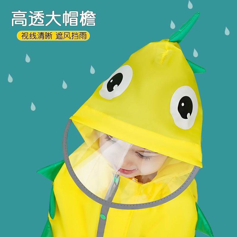 Children'S One-Body Raincoat Rain Pants Children'S Poncho Dinosaur Boys And Girls Primary School Students Kindergarten Baby Rain Gear Whole Body - Image 3