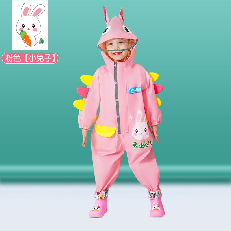 Children'S One-Body Raincoat Rain Pants Children'S Poncho Dinosaur Boys And Girls Primary School Students Kindergarten Baby Rain Gear Whole Body - Image 1