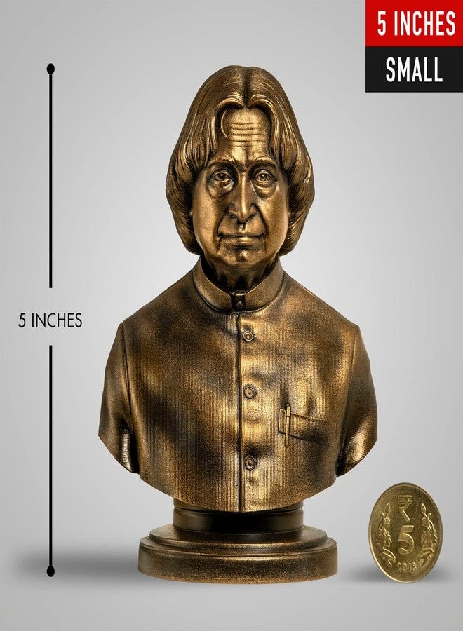 SILAII Dr. A.P.J Abdul Kalam Sculpture - 5 INCH, Antique Bronze Colour - Image 1