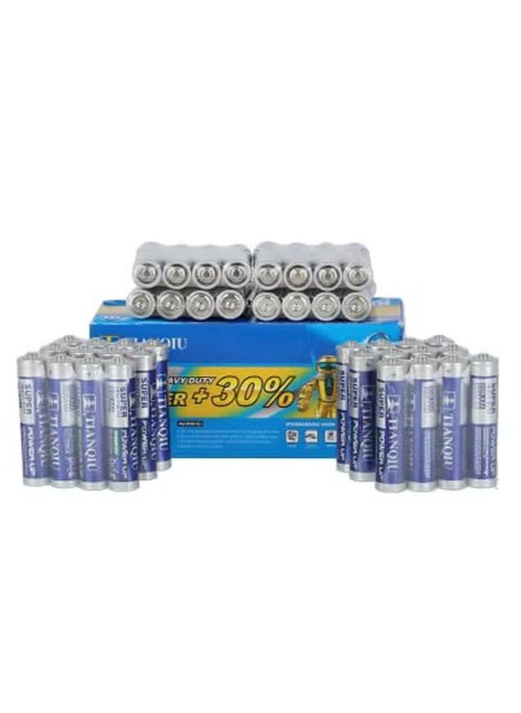 TIANQIU 40-Pieces Tianqiu Super Heavy Duty (AAA) R03P 1.5V Batteries - One Box  - Image 2