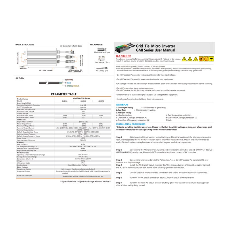 Sinewave Grid-connected Inverter Solar Power Micro Inverter Intelligent Maximum Power Point Tracking Sine-Waves Output Inverter with Solar Panel Plug and Plays - Image 4