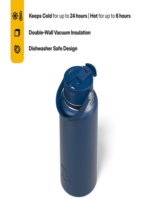 RTIC 32 oz Ceramic Lined Insulated Outback Bottle, Leak Resistant, Navy - Image 3
