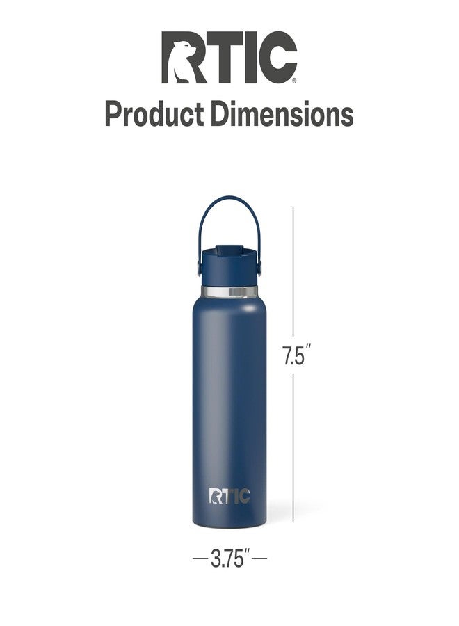 RTIC 32 oz Ceramic Lined Insulated Outback Bottle, Leak Resistant, Navy - Image 5