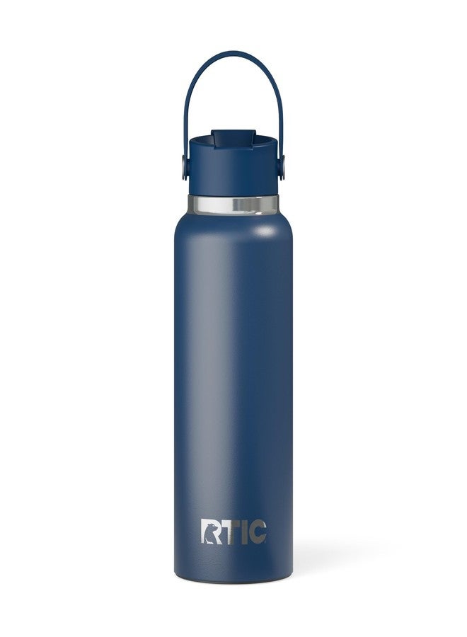 RTIC 32 oz Ceramic Lined Insulated Outback Bottle, Leak Resistant, Navy - Image 1