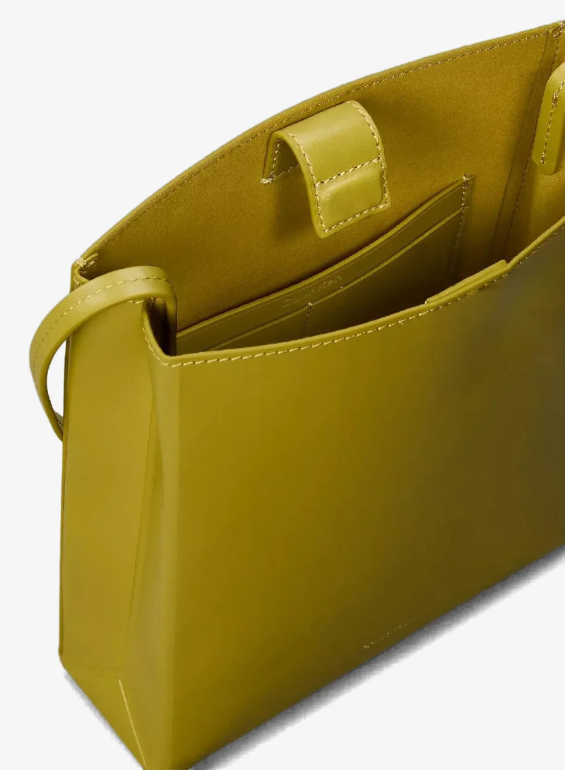 Calvin Klein Avocado Oil Leather Crossbody Tote Bag for Women | Best Price UAE