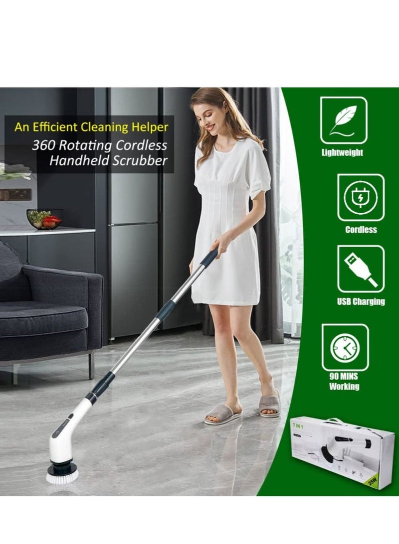 SYOSI Long Lasting Battery Life - Powered by large capacity rechargeable premium battery, the shower scrubber combined USB-C fast charge technology and battery level display function, you never need to worr - Image 2