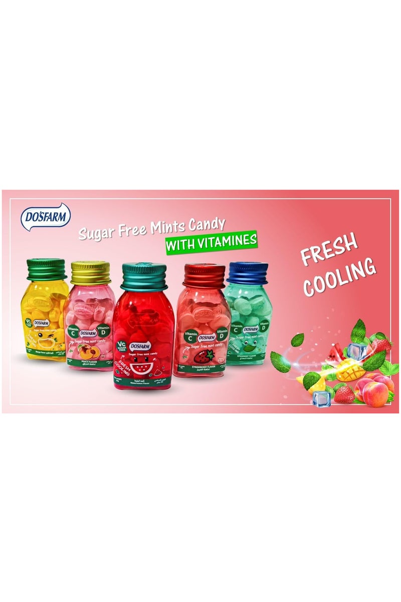 دوسفارم دوس فارم حلوى فيتامين سي و د النعناع بنكهة النعناع الأخضر  خالية من السكر  22 جم - Image 2