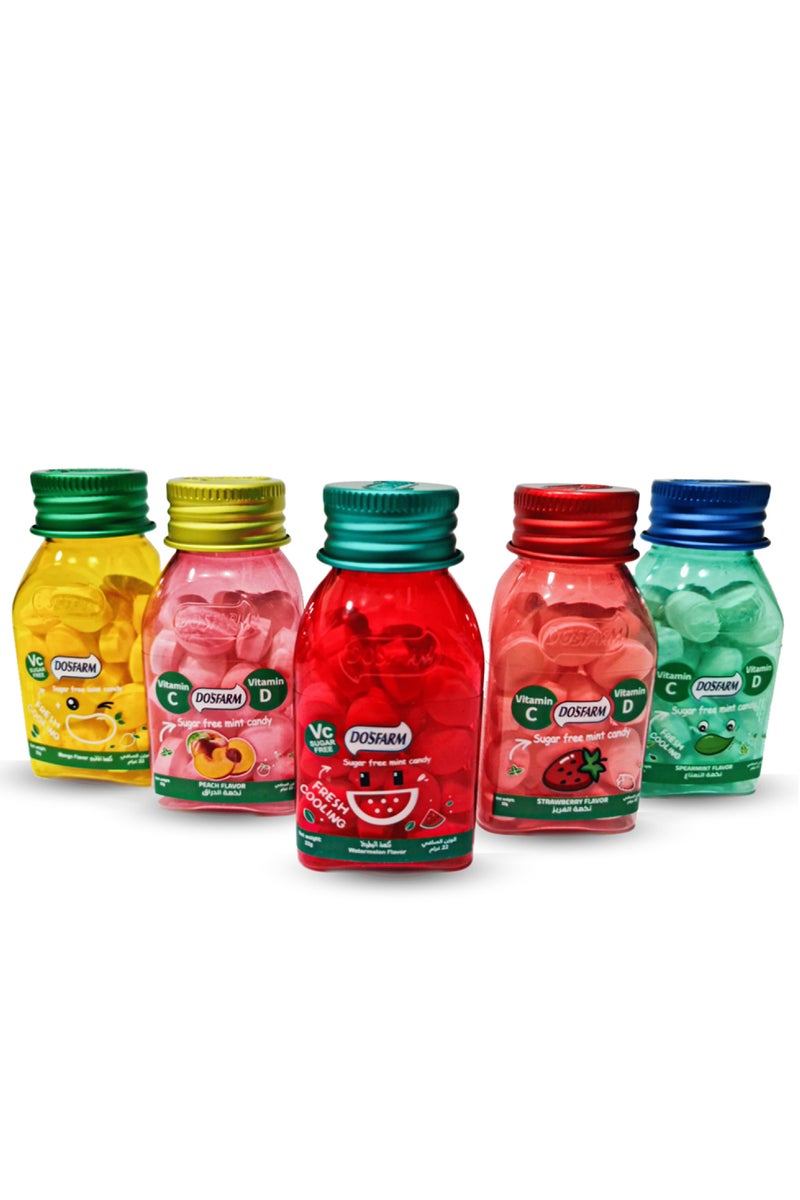 دوسفارم دوس فارم حلوى فيتامين سي و د النعناع بنكهة النعناع الأخضر  خالية من السكر  22 جم - Image 3