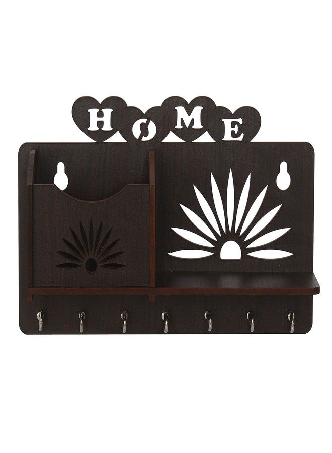 SHREE RAM IMPEX Wooden Wall Mounted Key and Mail Organizer or Mobile Stand for Wall Decor Wooden Key Hanger Hook Stand - Image 4