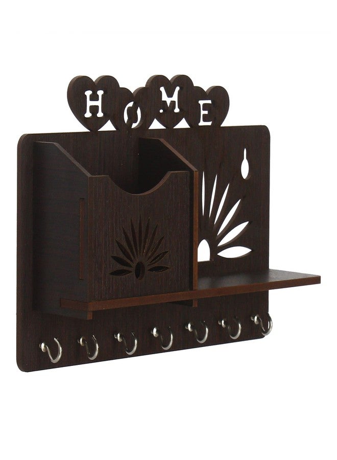 SHREE RAM IMPEX Wooden Wall Mounted Key and Mail Organizer or Mobile Stand for Wall Decor Wooden Key Hanger Hook Stand - Image 2