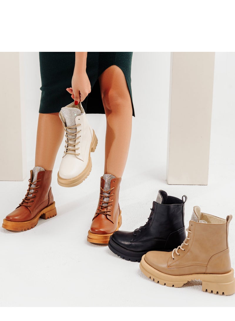 Vbranda Stress Leather Half Boot - Image 2