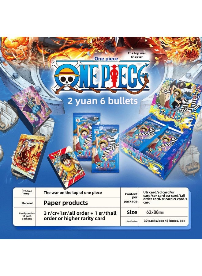 Genuine Voyage King Card Sixth Play Collection Card Whole Box Luffy Shanzhi Solonami Animation Surrounding-Color:(one Piece 6 Bullets 1 Yuan Pack, 30 Packs Of 150 Sheets In A Box)  - Image 2