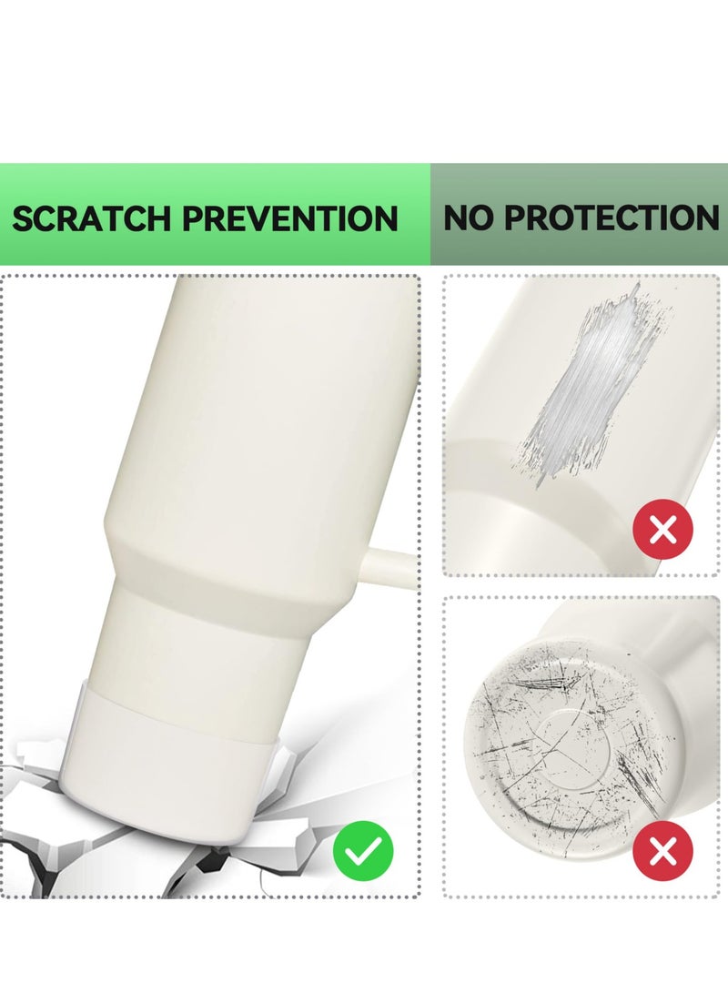 2 Pcs 75mm Silicone Cup Protection Case Storage Vacuum Bottle Compatitable for 30/40oz Anti Slip Scratch Resistant-Clear  - Image 4