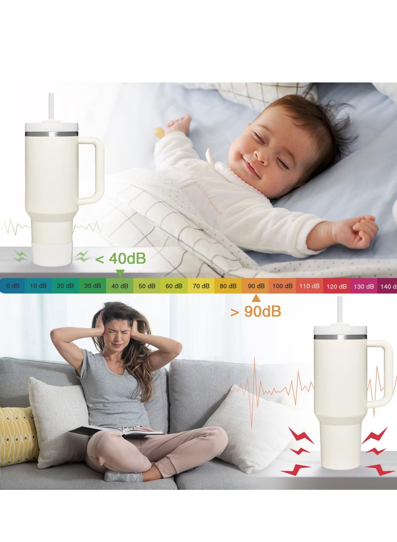 2 Pcs 75mm Silicone Cup Protection Case Storage Vacuum Bottle Compatitable for 30/40oz Anti Slip Scratch Resistant-Clear  - Image 3