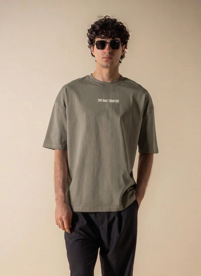 SHAPES CONTRAST PRINTED MIDWEIGHT T-SHIRT