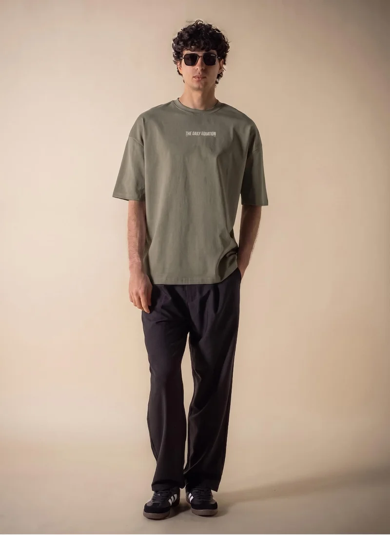SHAPES BROWN CONTRAST PRINTED MIDWEIGHT T-SHIRT for Men | Best Price UAE
