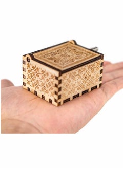 KASTWAVE You are My Sunshine Music Box, Gift for Wife from Husband Vintage Wooden Hand Crank Vintage Personalizable Wooden Music Box for Wedding Anniversary Valentine's Day Birthday  - Image 4
